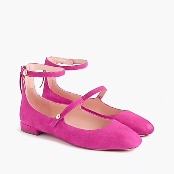 J. Crew Shoes - NWT J. Crew Poppy Two-Strap Ballet Flats in Suede